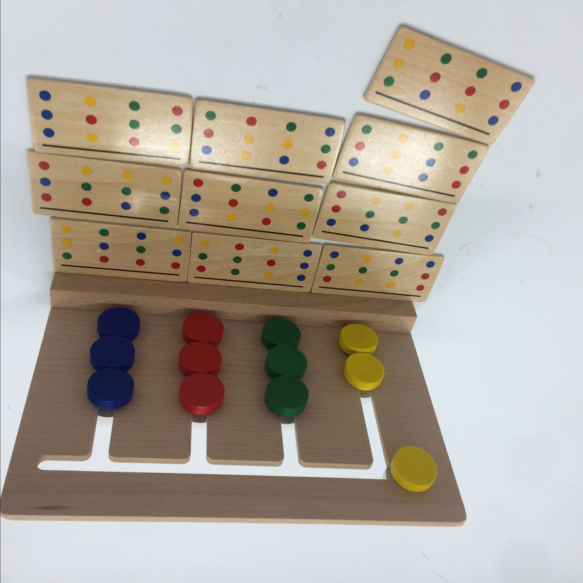 Wholesale Wooden Montessori Toys Kids Educational Toy Color Sorting Matching Puzzle Toys Four Color Board Game