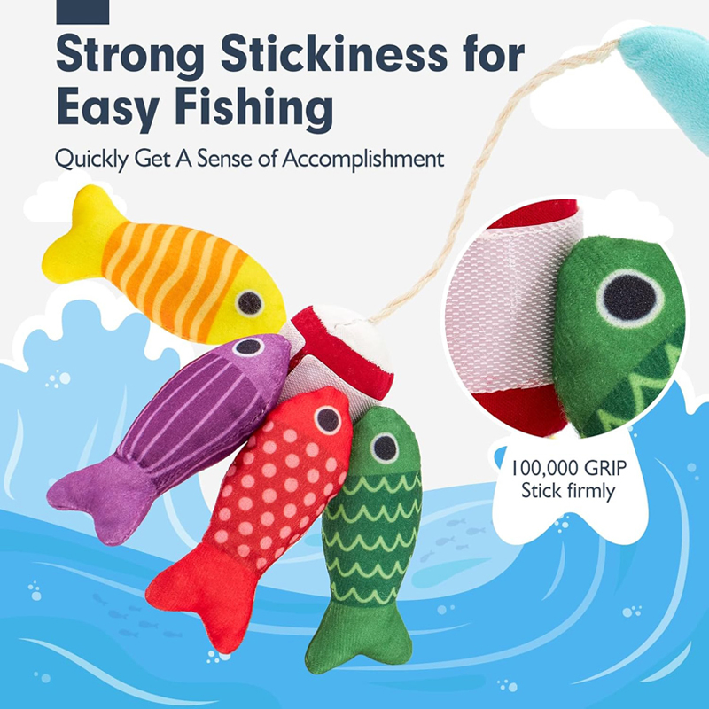 Educational Montessori Toddler Toy Baby Cloth Fishing Game Toy