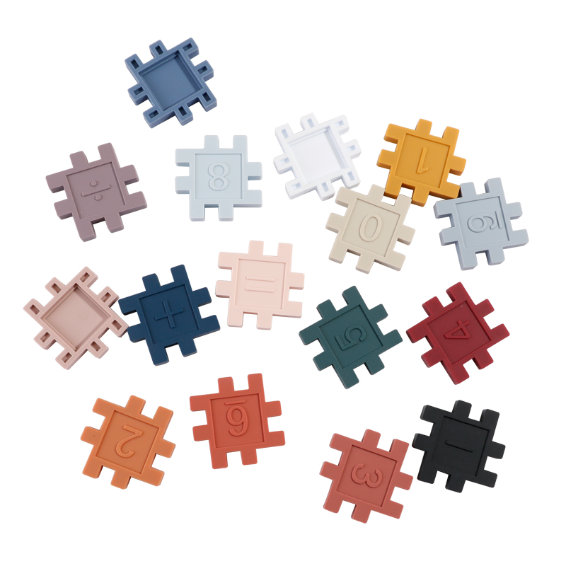 Educational Toys Puzzle Digital Silicone Building Blocks Assembled Children's Toys 0-3 Matching Montessori Early Childhood