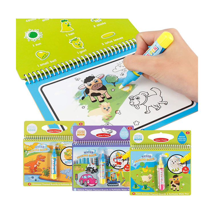 Hot Sale Reusable Magic Water Drawing Coloring Book Kids Sensory Early Education for Children Birthday Gift Montessori Toys