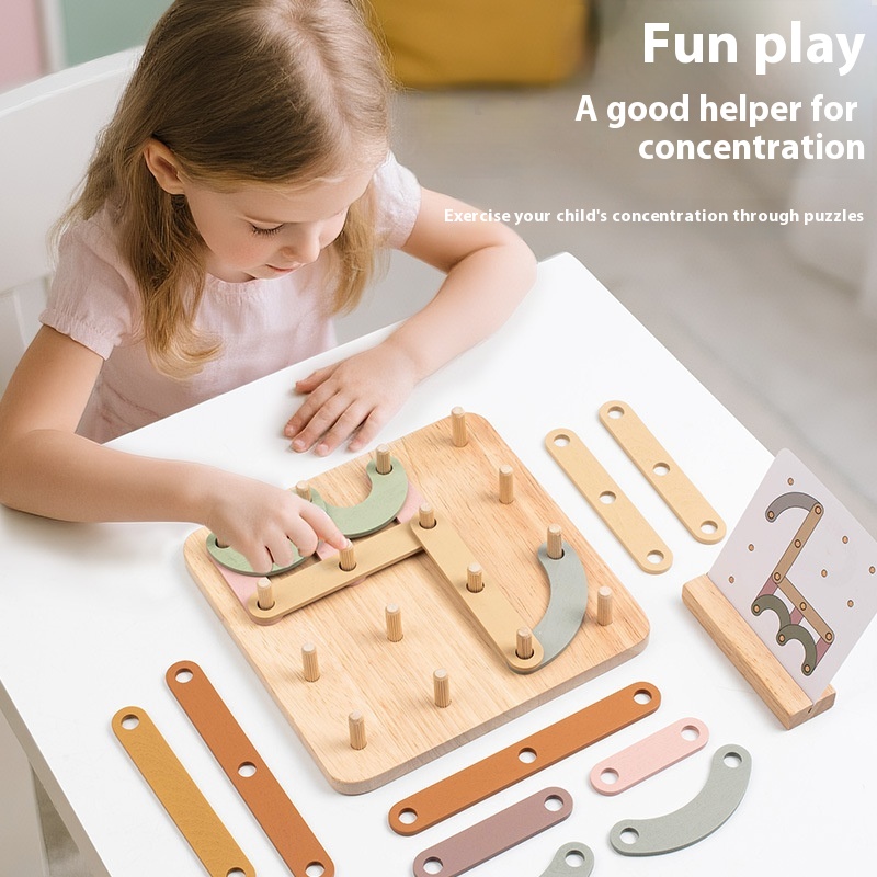 Cross-Border Montessori Math Operation Area Materials New Kindergarten Pegboard Teaching Aids For Small Large Educational Toys