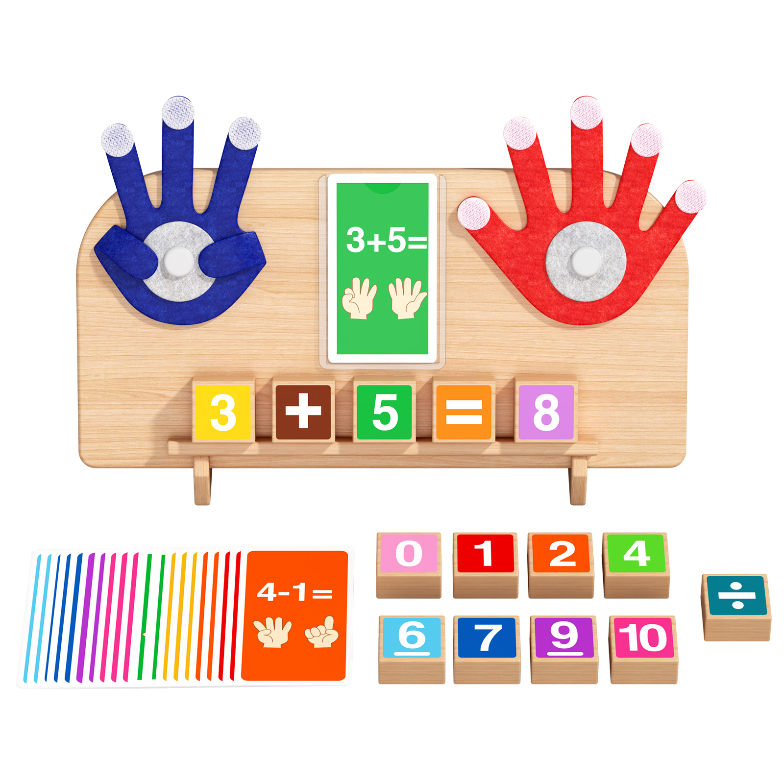 2026 New Arrival Montessori Baby Wooden Finger Math Learning Game Educational Abacus Teaching Aids Gift Toys for Boys Girls