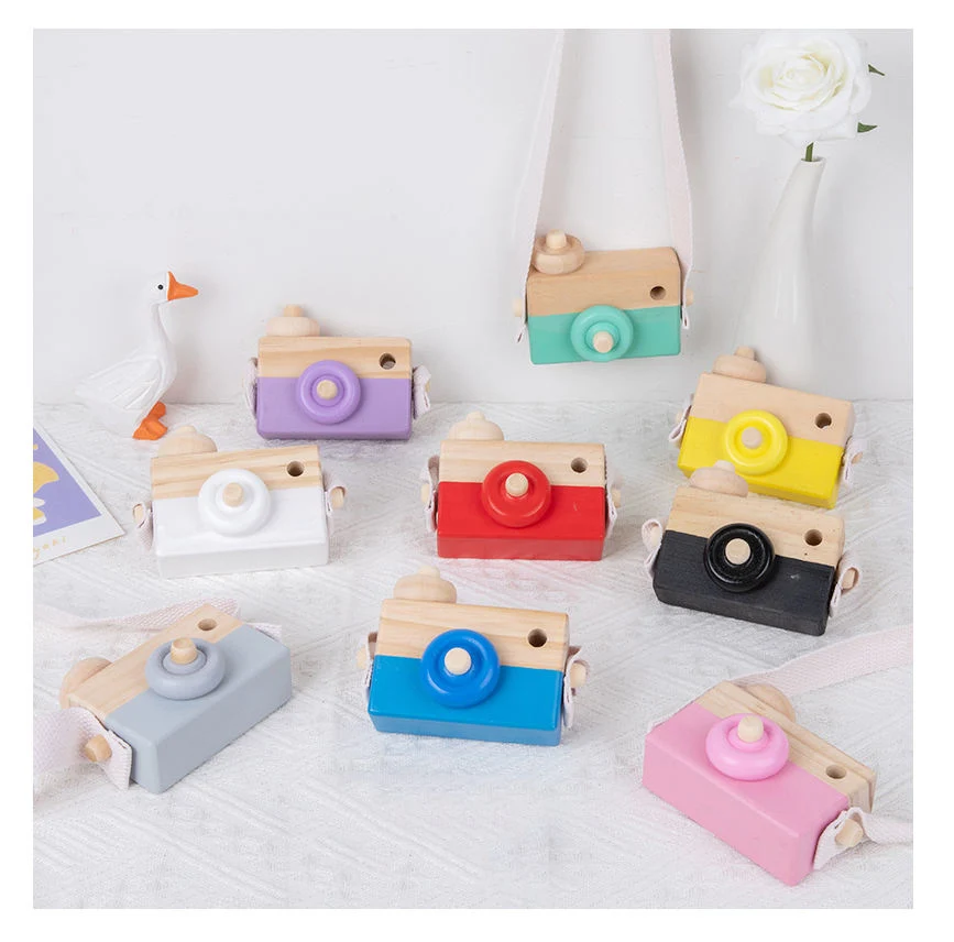 Baby Decoration Infant Montessori Toddler Cute Educational Wooden Camera Toy