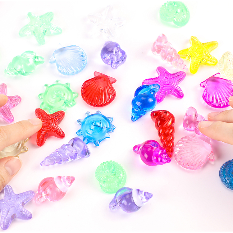 EDUSENSE Customized 36pcs Montessori Educational Transparent Texture Shells Cognition Color Learning Toy for Kids