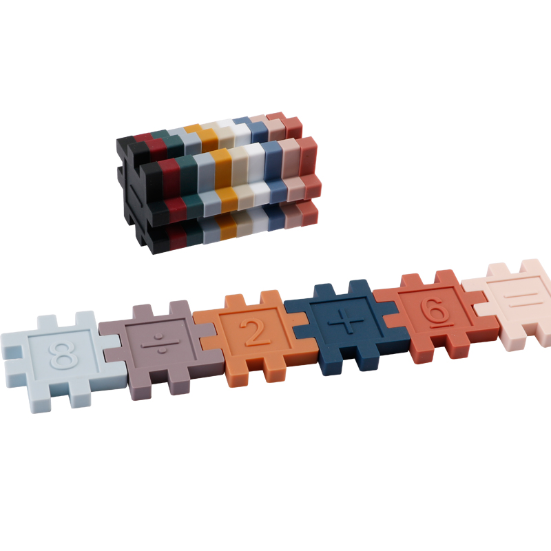 Educational Toys Puzzle Digital Silicone Building Blocks Assembled Children's Toys 0-3 Matching Montessori Early Childhood