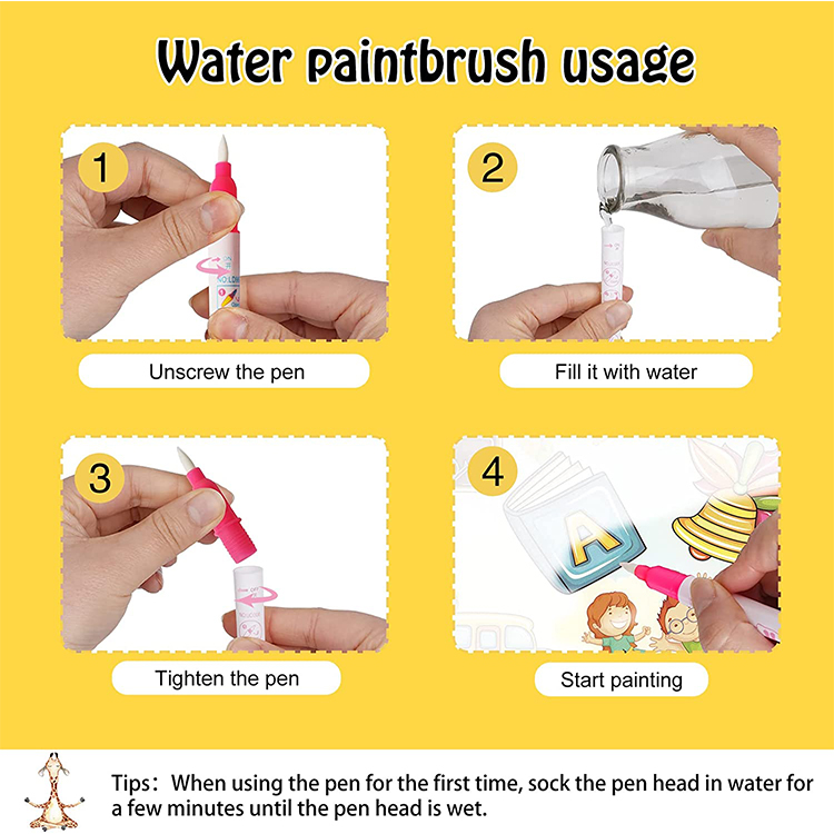 Hot Sale Reusable Magic Water Drawing Coloring Book Kids Sensory Early Education for Children Birthday Gift Montessori Toys