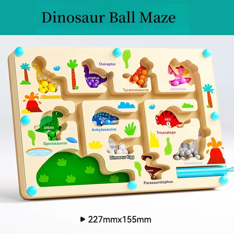 Custom LOGO Montessori Magnetic Number Maze Toy Color Classification Game Children's Jigsaw Puzzle Children's Educational Toy