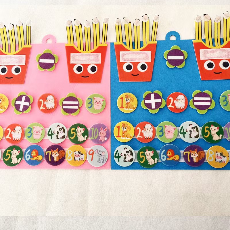 New Multi-color Felt Math Board Montessori Toys Children's Enlightenment Early Learning Felt Math Busy Board