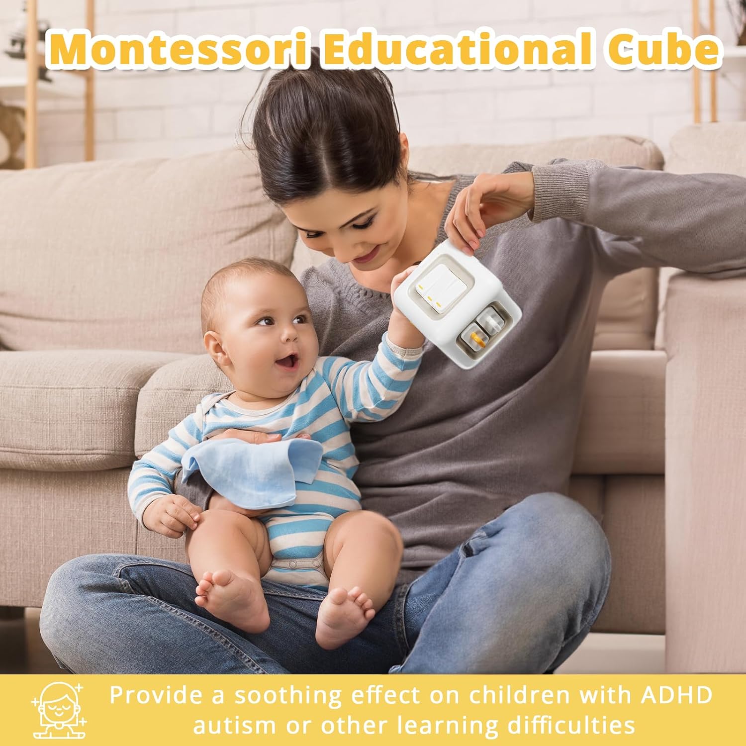 Montessori Busy Cube Toys Learning Fine Motor Skills Travel Sensory Educational Toys for Toddlers