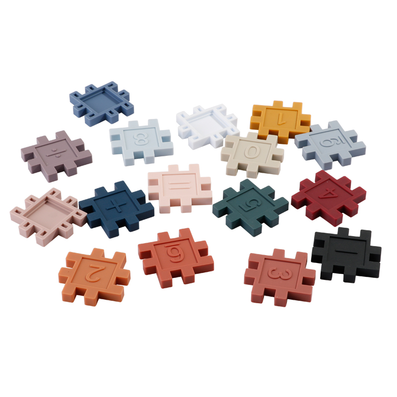 Educational Toys Puzzle Digital Silicone Building Blocks Assembled Children's Toys 0-3 Matching Montessori Early Childhood