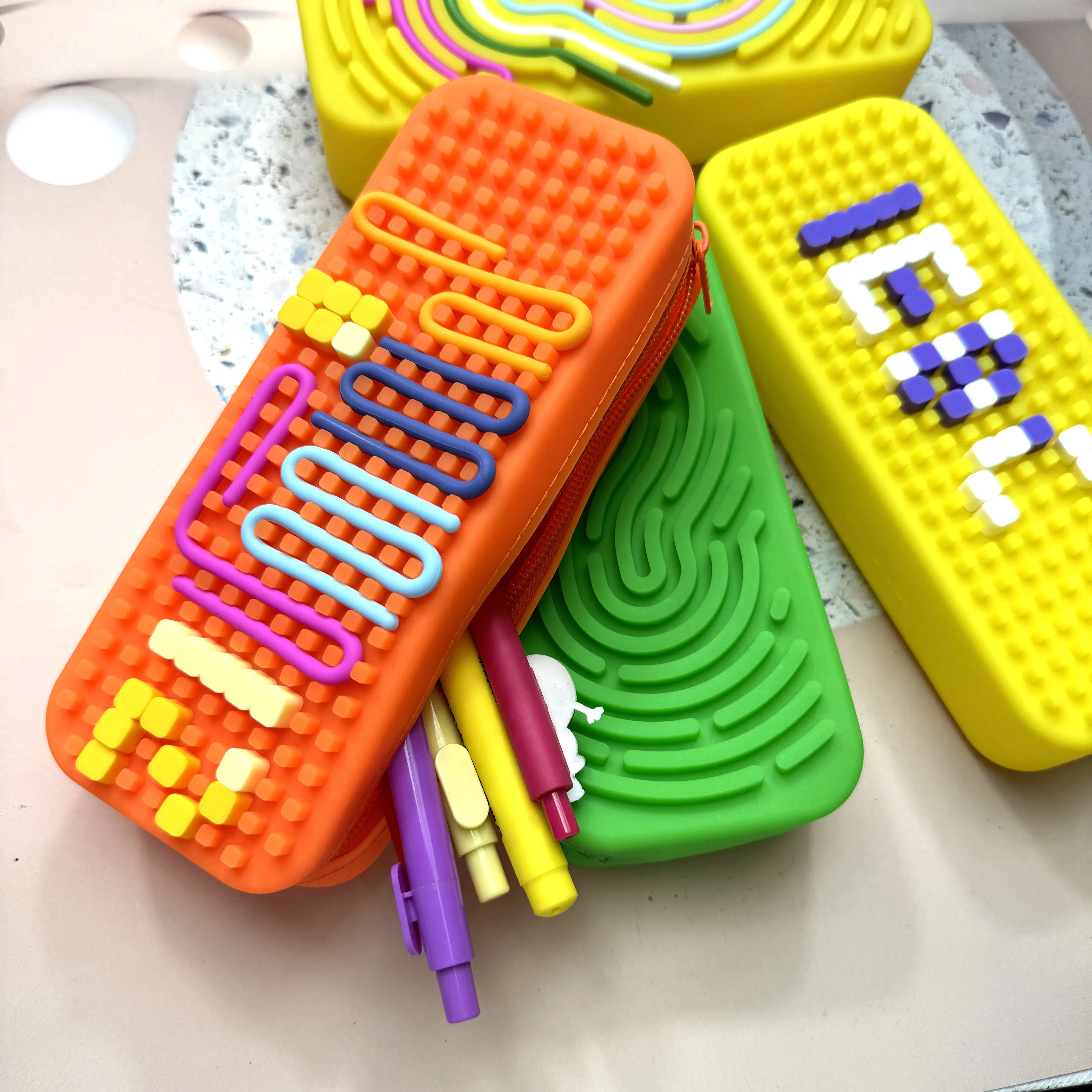 Rainbow Silicone Sensory Maze Board, Montessori Trace &amp; Build Fidget Toy for Toddlers