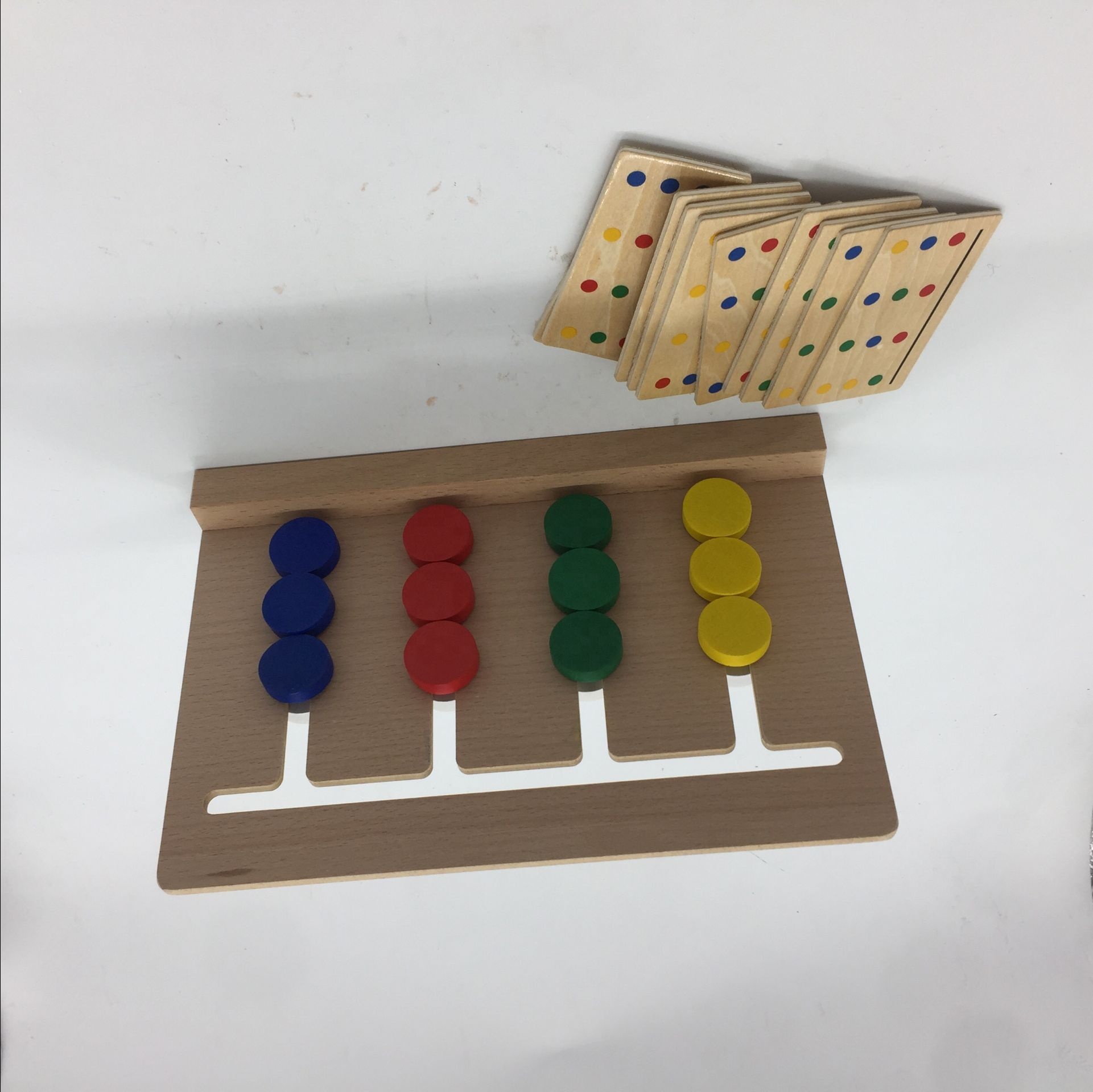 Wholesale Wooden Montessori Toys Kids Educational Toy Color Sorting Matching Puzzle Toys Four Color Board Game