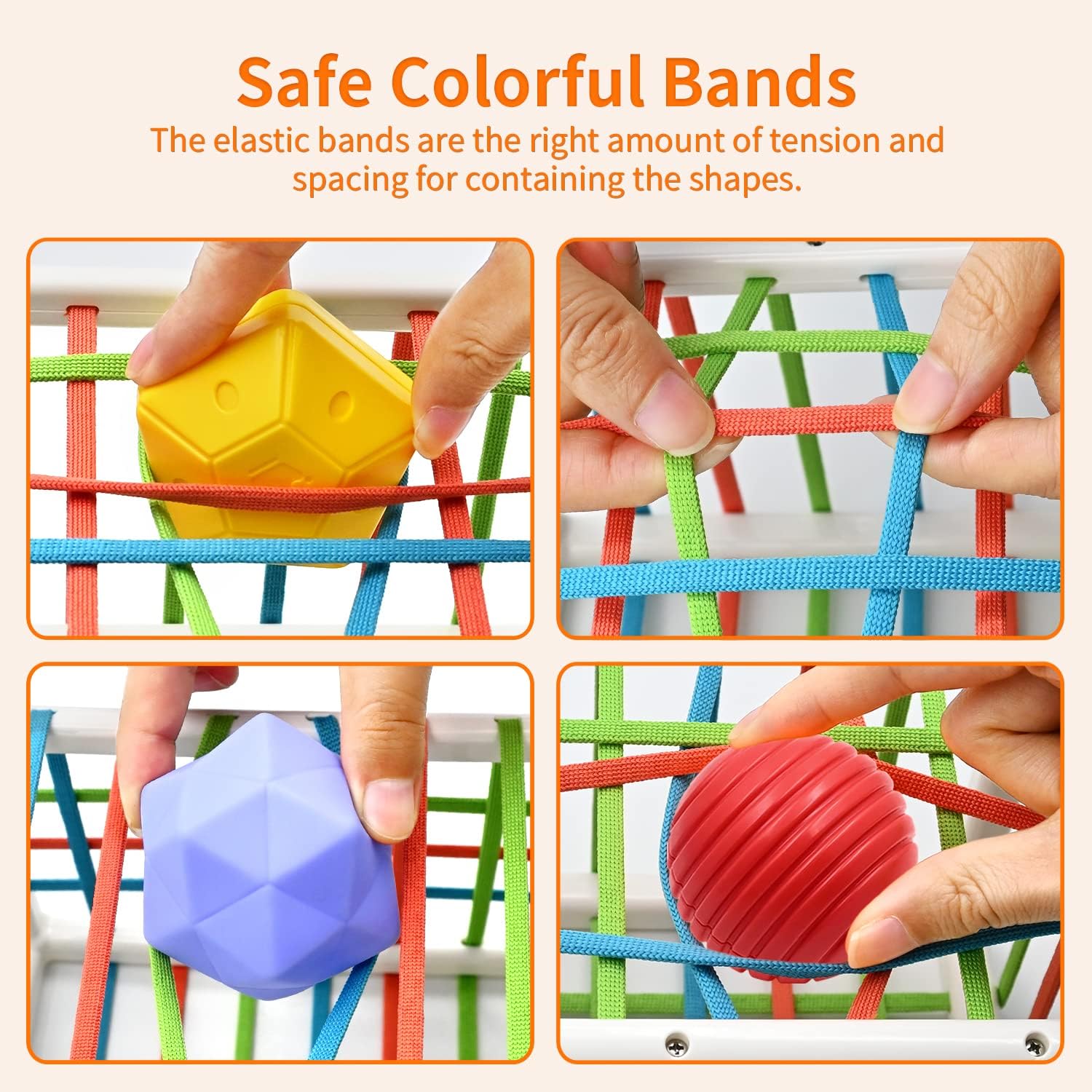 Baby Toy 1 2 Years Montessori Sensory Games for Baby 6 9 12 18 Months Shape Sorter with Textured Balls Sensory Balls Activity