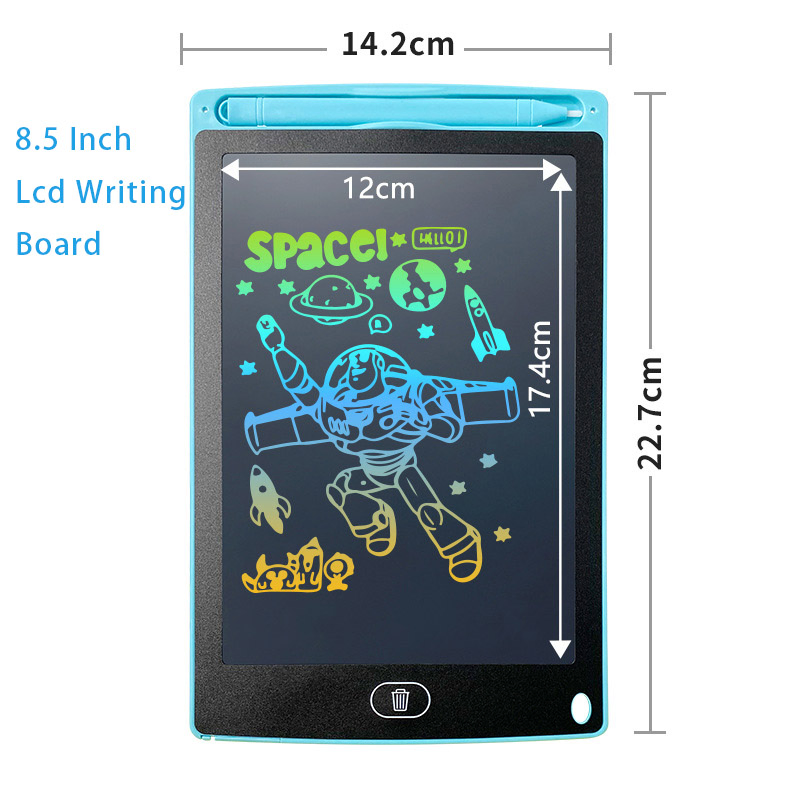 Aijh 8.5 Inch LCD Writing Tablet Toy Color Screen Electronic Board Erasable Digital Drawing Pad Toys for Kids
