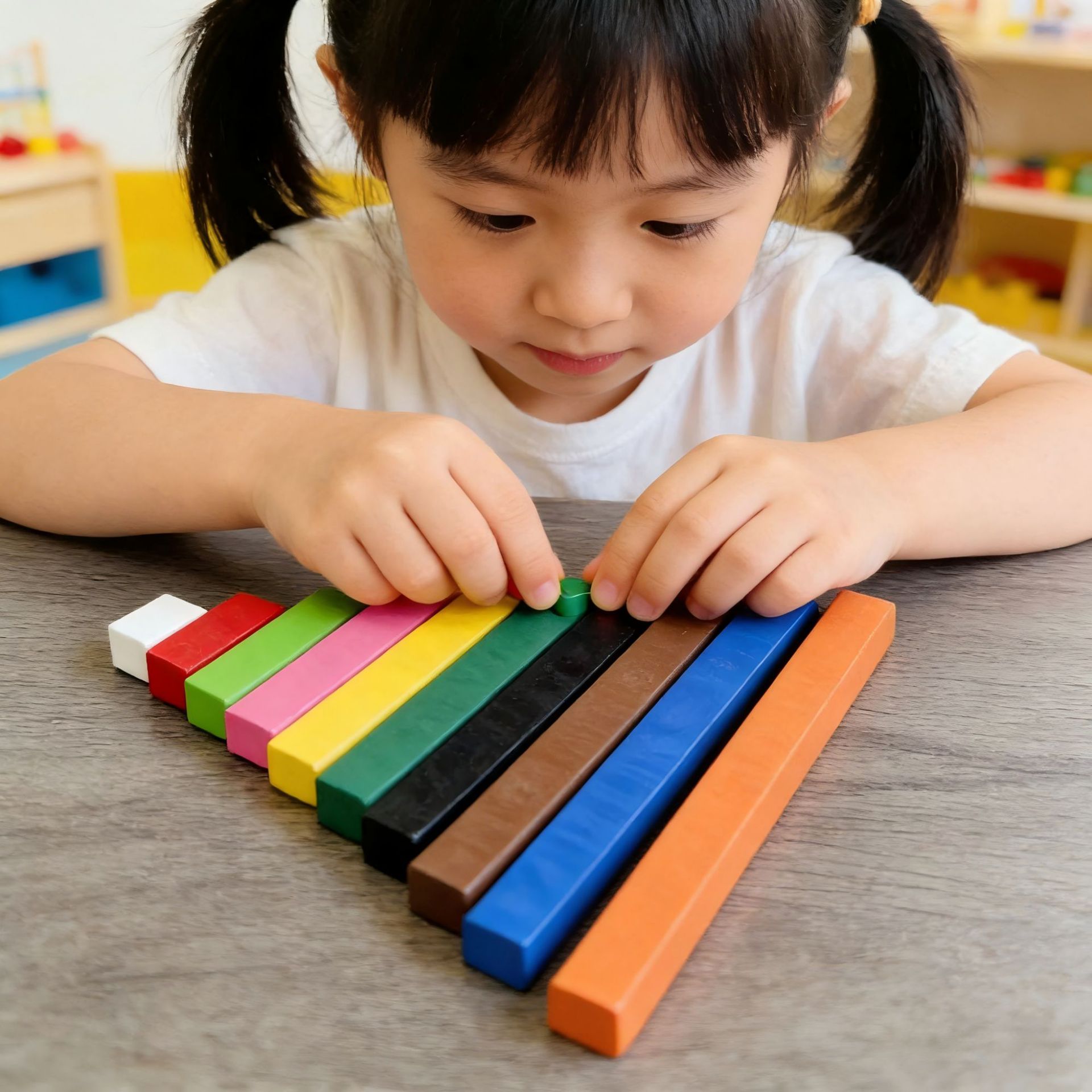 254Pcs Fraction Sticks Montessori Math Toys Set Kids Early Learning Educational Counting Toys with Weights Number Sticks