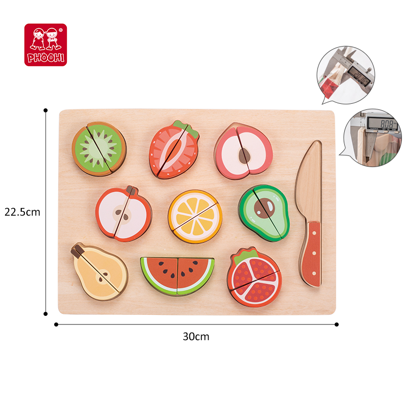 Wood Kids Kitchen Toy Pretend Preschool Kitchen Toy Set Cutting Fruit Kitchen Toy For Kids
