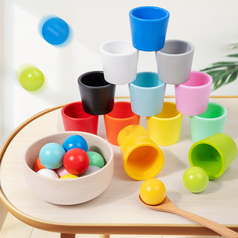 Wooden Montessori Sorting Game Early Color Matching Calculation Educational Toys 3-6 Years Unisex Halloween Christmas