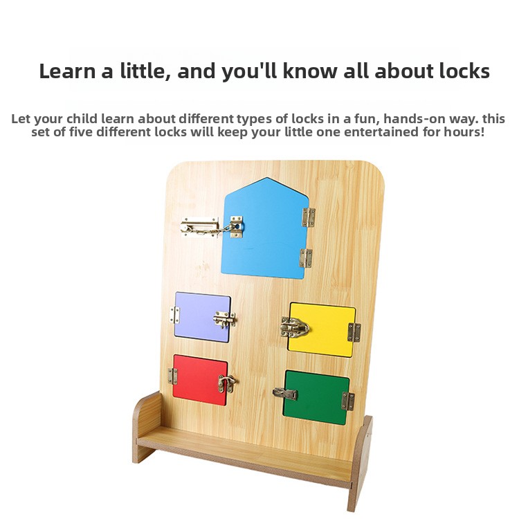 Montessori Kindergarten Children's Early Education Development Wood for and Key Set for Boys and Girls Ages 4-6 Years