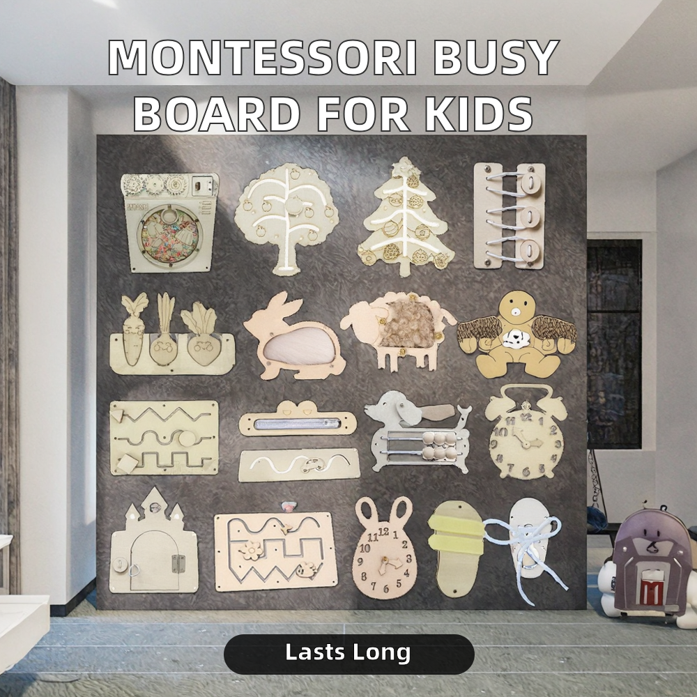 Wooden Montessori Busy Board 4