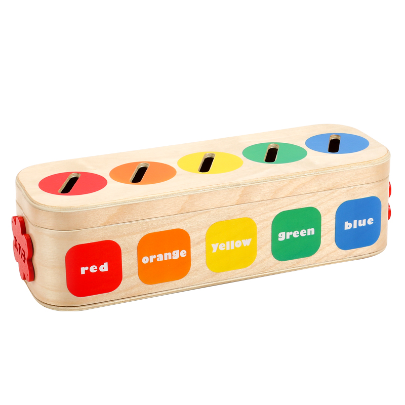 Montessori Wooden Shape Color Sorting Geometric Pattern Matching Game Educational Fine Motor Skills Toy for 2-4 Year Old Boys