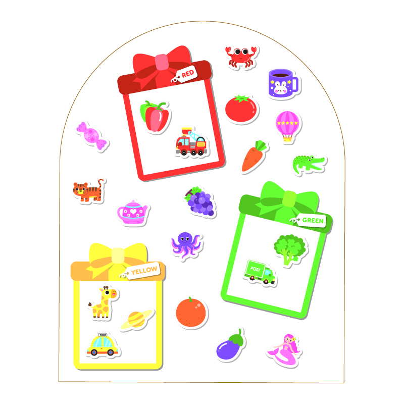 UCI Kids Magnetic Color Sorting Toy Montessori Educational Learning Game for Ages 2-7 Fine Motor Skills Development <50 Pieces