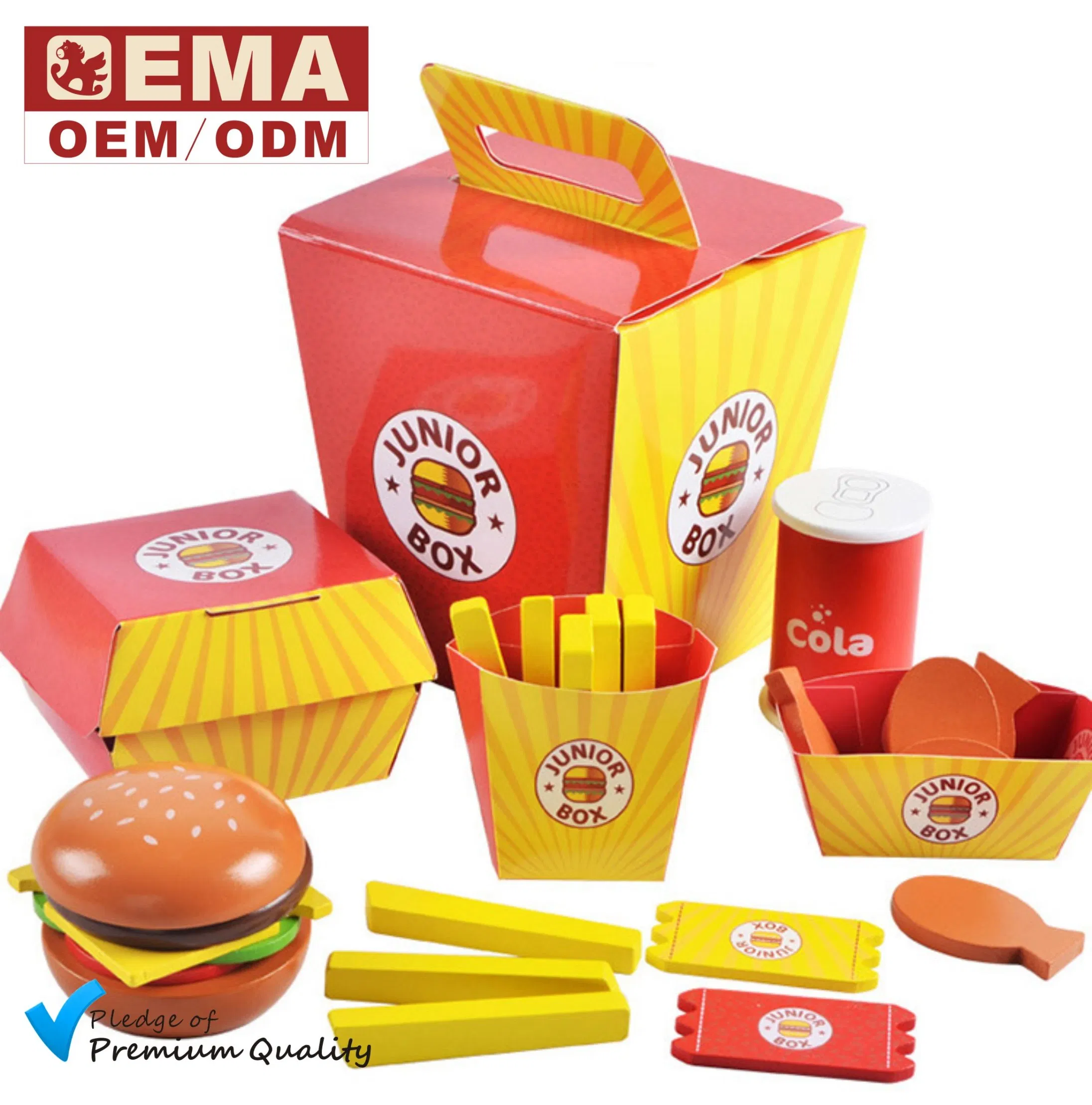 EMA High Quality Wooden Cutting Toys for Kids Role Play Game