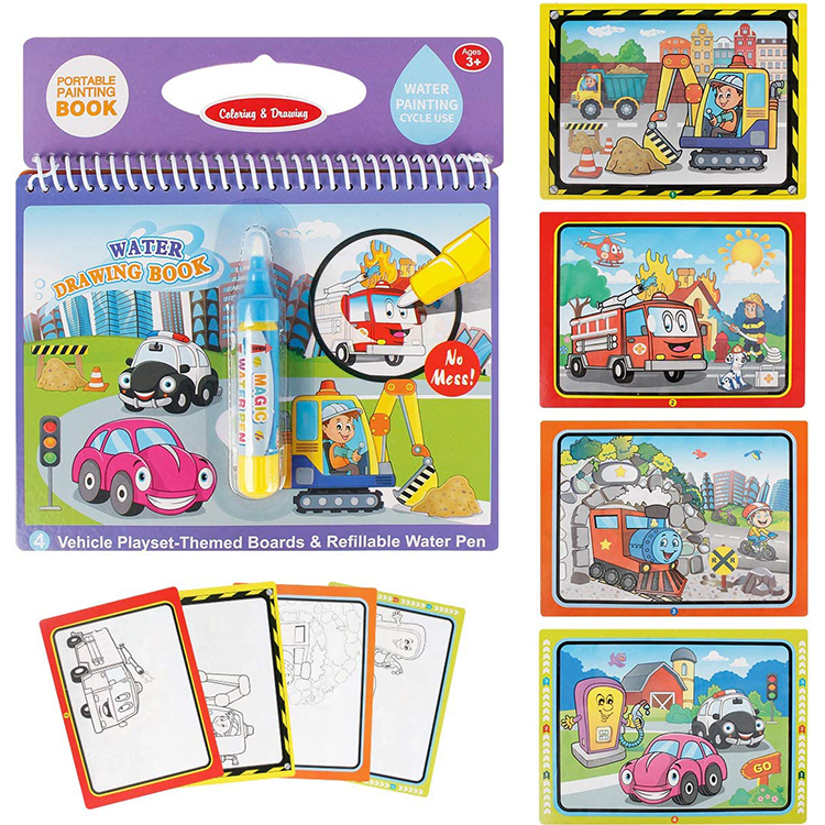 Hot Sale Reusable Magic Water Drawing Coloring Book Kids Sensory Early Education for Children Birthday Gift Montessori Toys