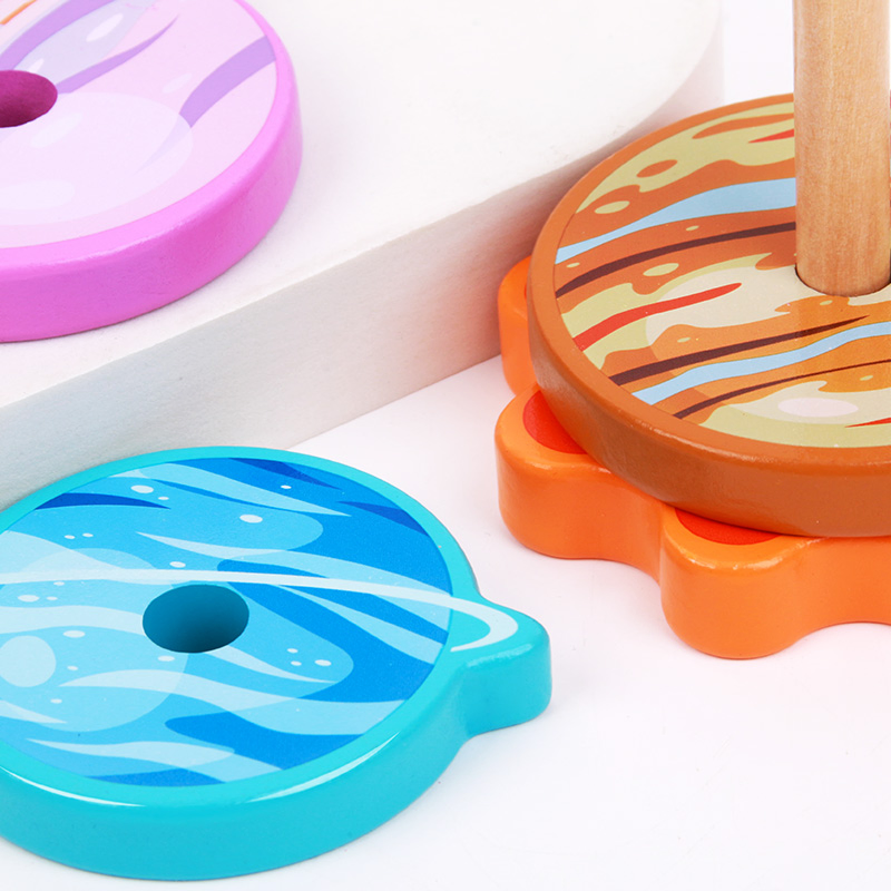 Wooden Solar System Educational Toy for Toddler Early Science Learning
