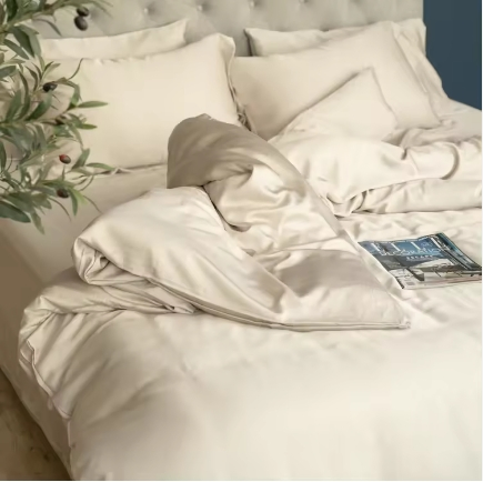 Wholesale Custom Logo 100% Lyocell Silk Hotel Duvet Cover Bedding Sheet Quilt Cover Set