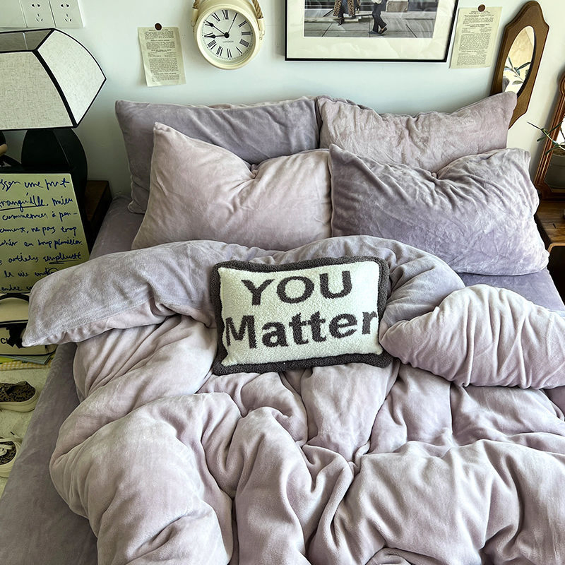 Customized Design Luxurious Ultra-Soft 3PCS Flannel Home Bedding Set