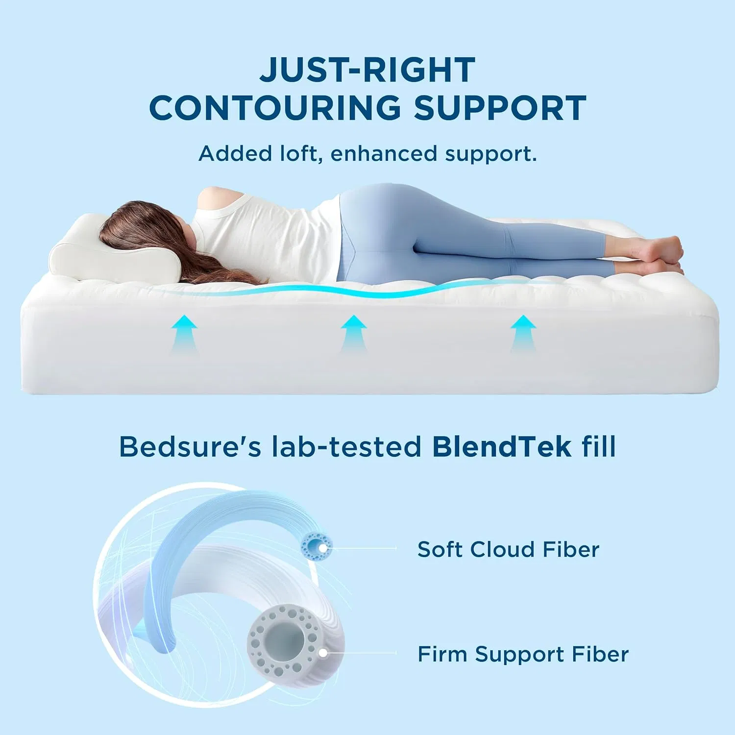 Soft Cooling Mattress Topper with Deep Pocket for Ultimate Comfort