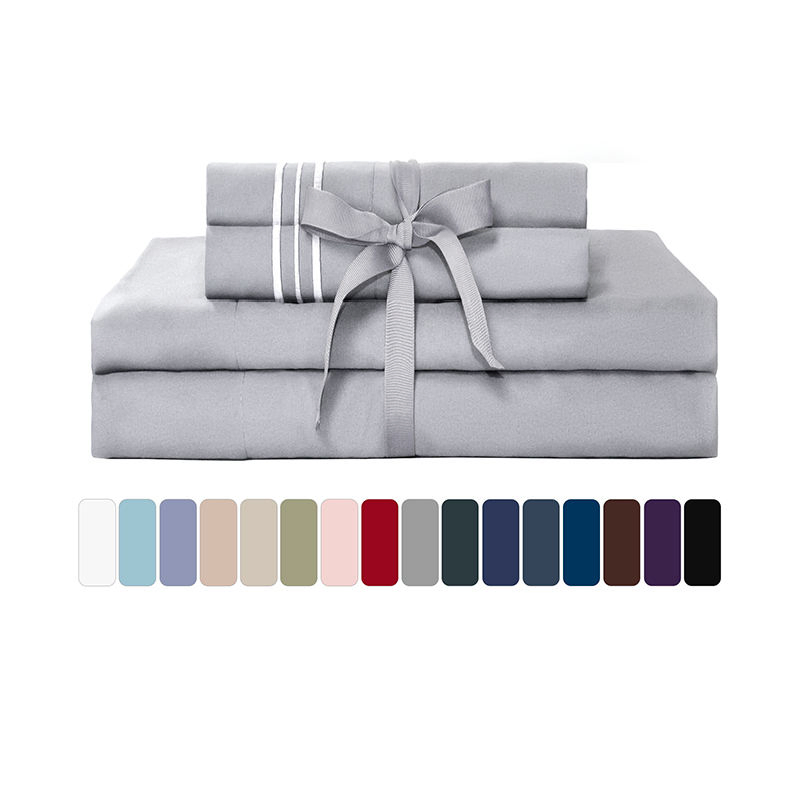 Wholesale Bedding Microfiber Polyester Luxury Home Hotel Bed Sheet Set