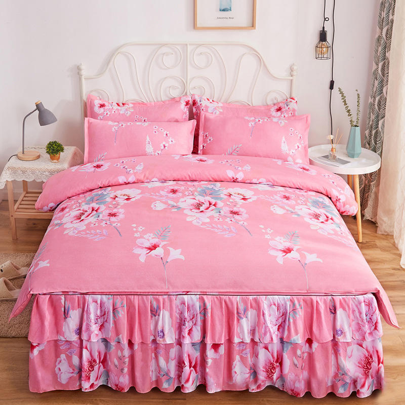 High Quality 1PCS Modern Style Bedspread Bed Skirt Home Non-Slip Mattress Cover Bed Sheet