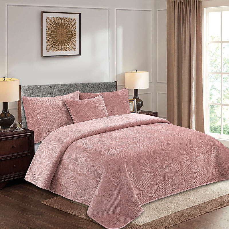 Wholesale Hotel Ultrasonic King White Comforter Bed Quilt Pillowcase Breathable Warm Blanket Bedding Set