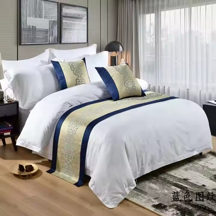 Hotel Collection King Size Microfiber Bed Sheet Bed Runner (JRD715)