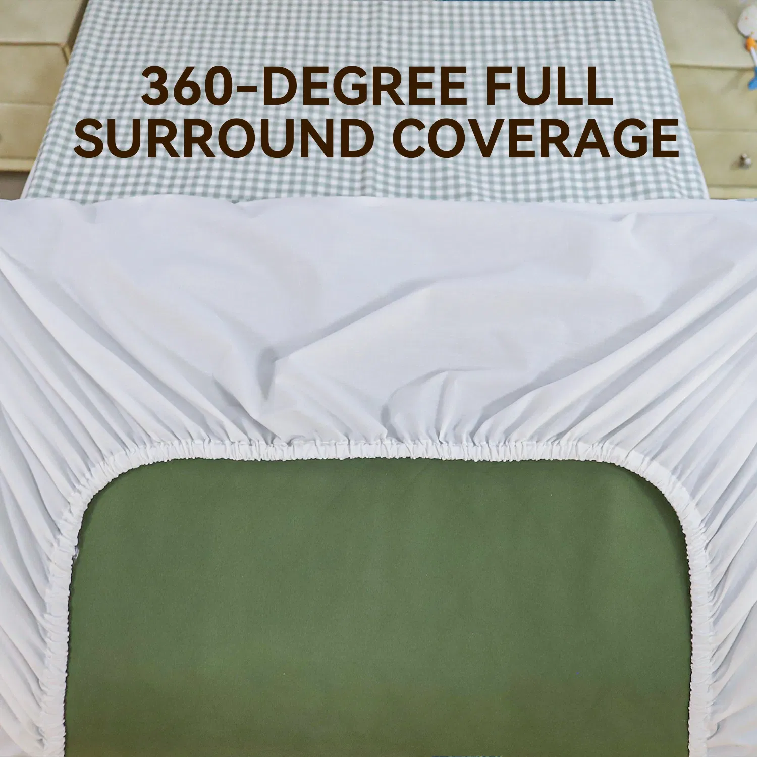Breathable Soft Mattress Protector with Customizable Color Options