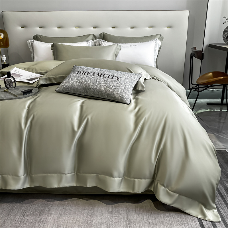 Home Textile Quilt Cover Home China Silk-Like Bedding Set