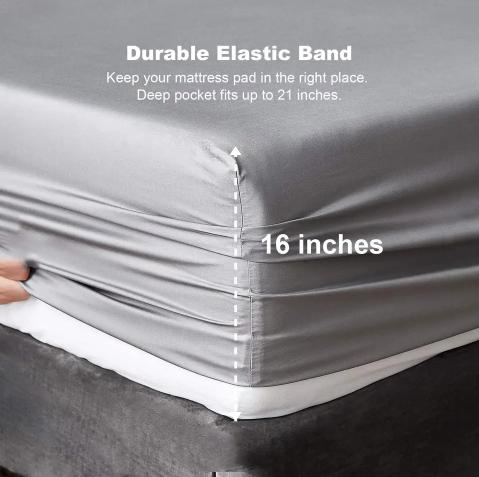 100% Bamboo Like Silk Fabric Breathable Cooling Bed Sheet Set Bedding