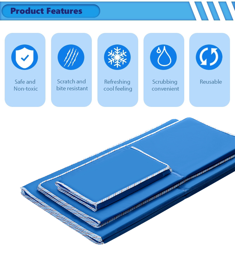 China Supply Gel Ice Flex Cooling TPE Gel Mattress Latex Cushion Pillow Gel Cooling Topper