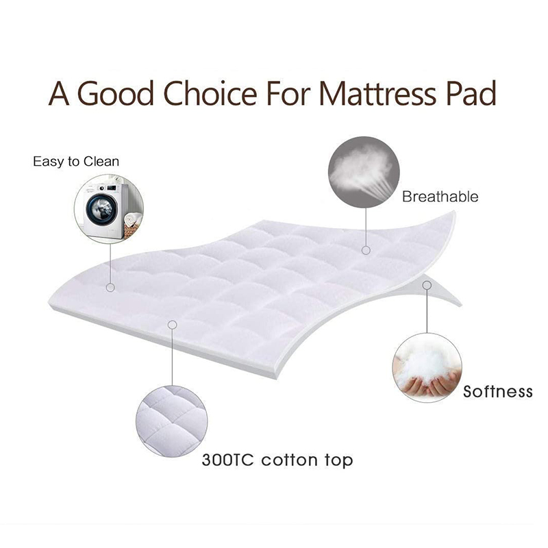 Quilted Fitted Mattress Protector Deep Pocket Cooling Mattress Topper