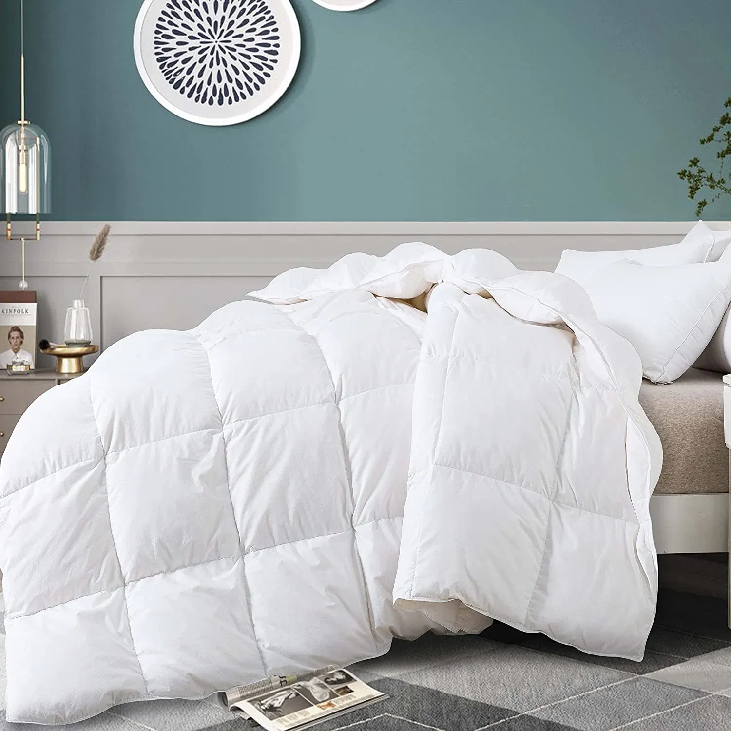 Textile Cotton Bedding Duvet Cover Sets Queen Double Goose Down Quilts Set Hotel Comforter