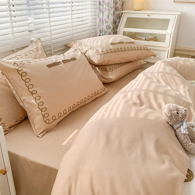 100% Cotton Modern Simple Style Duvet Cover Set Home Skin Friendly Breathable Quilt Cover Set