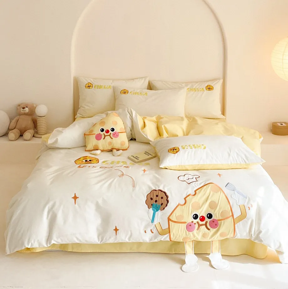 Cartoon Embroidery Duvet Cover