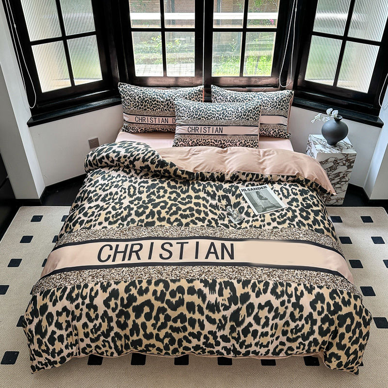 4PCS White Washed Silk Duvet Cover Set Fashion Design Quilt Cover Set Duvet Cover Pillowcase Bedding Set