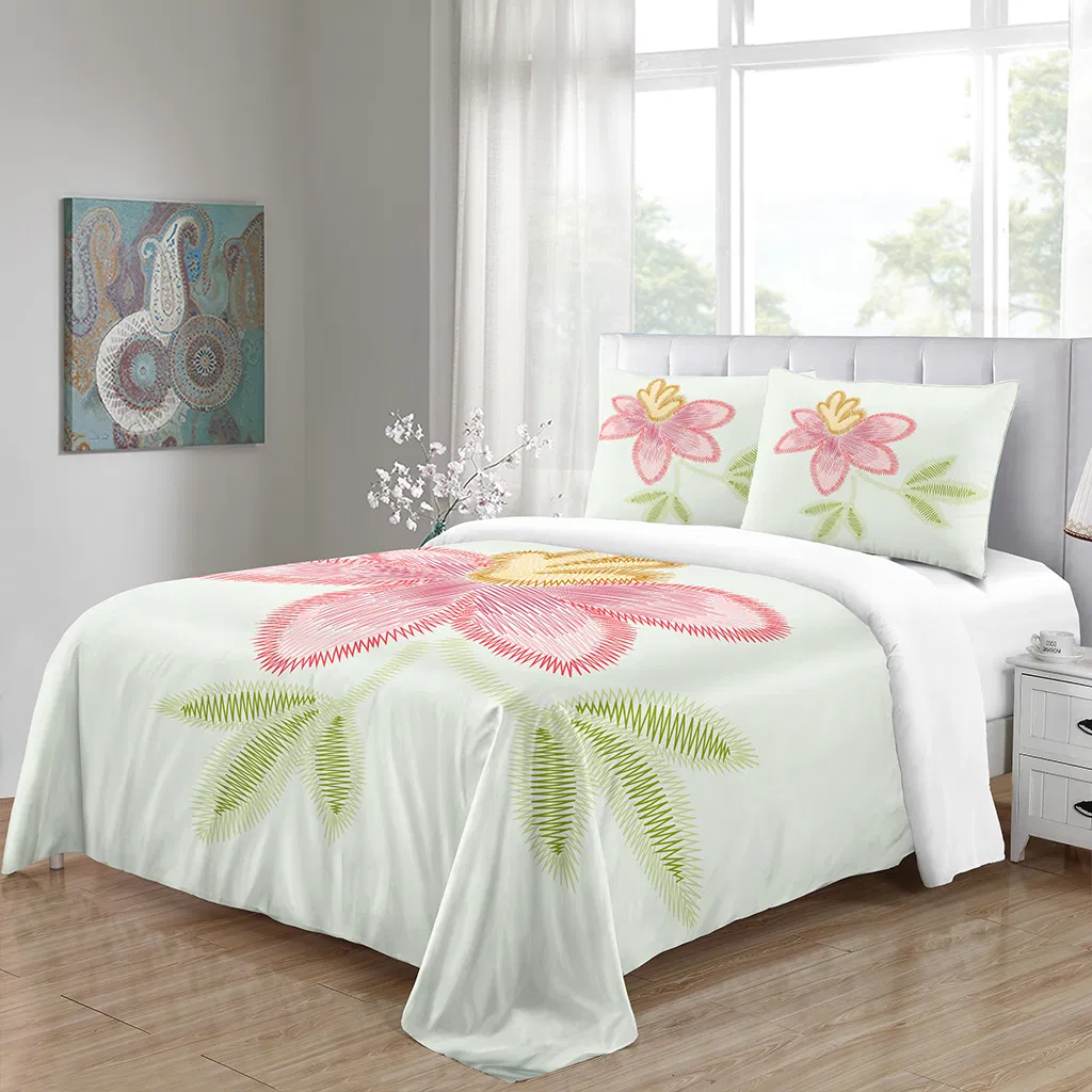 Printed Textured Duvet Cover Set for a Trendy Bedroom, Printed Comforter Set