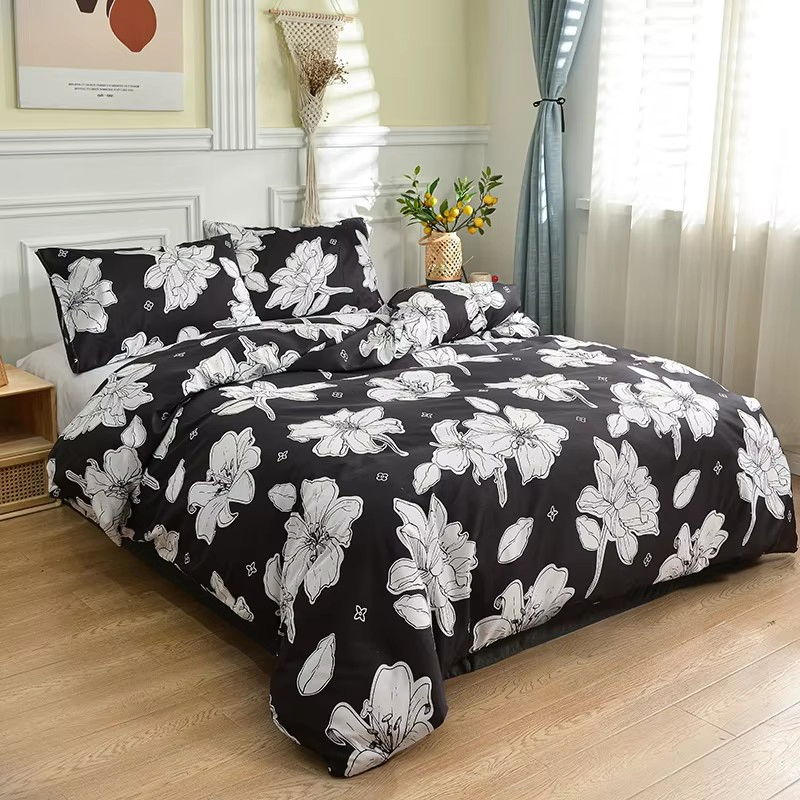 Luxury Brand Washed New Luxury Bedding Sets Queen King Size Silk-Like European Style Duvet Cover Sets