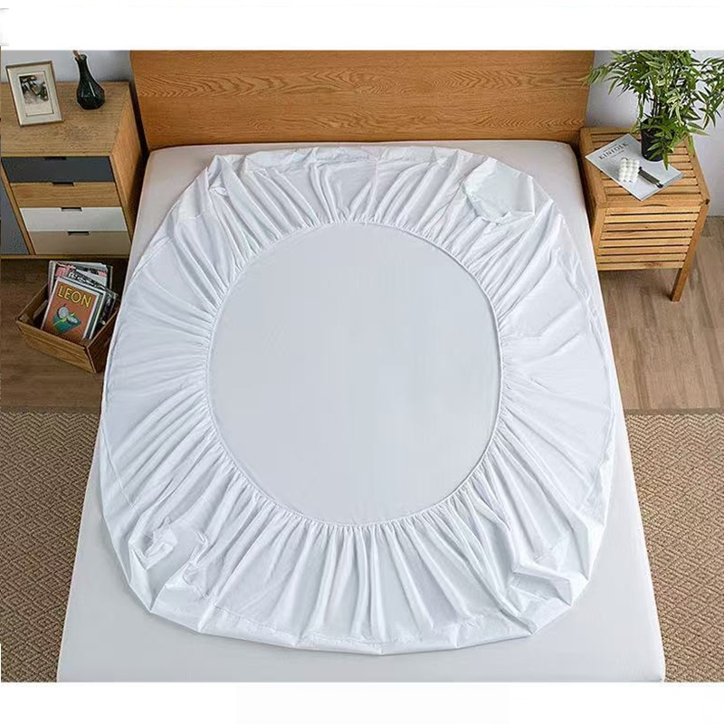 Air-Permeable Microfiber Laminated with TPU Spill-Proof Waterproof Mattress Protector Topper Fitted Sheet