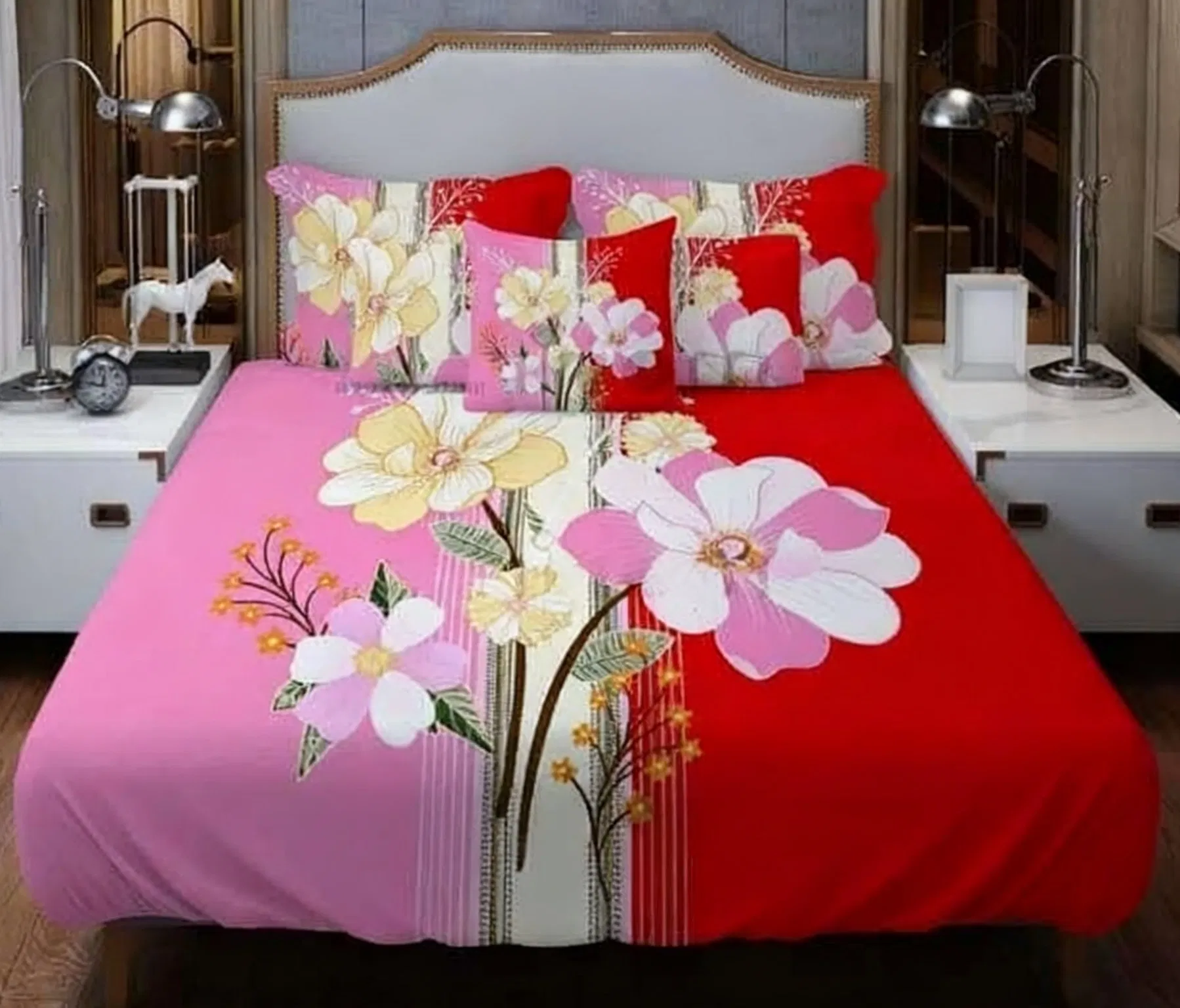 Cheap Polyester Microfiber Bedding Sets Fitted Sheet Bedsheet Pillowcases Sets 4 PCS