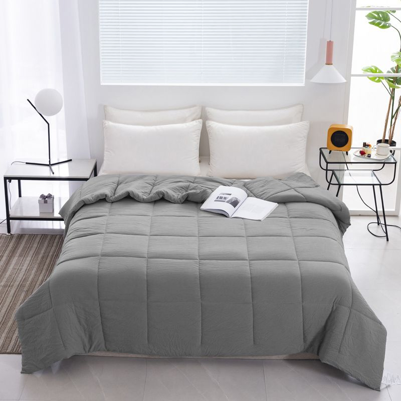 Customized Quilted Box Grey Anti Allergy Duvets Quilt