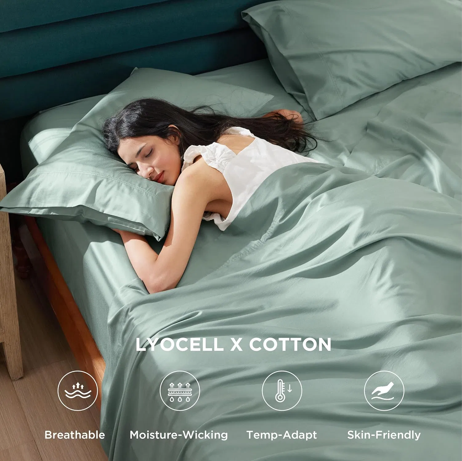 Luxury Lyocell Cotton Sheet Set Wholesale Viscose Fiber Bedding Set of 4PCS